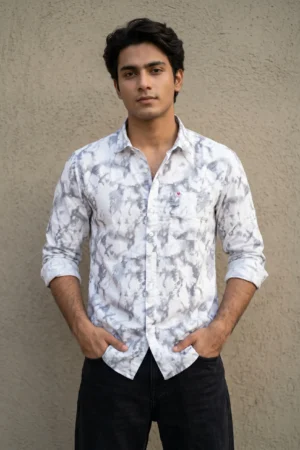 Man wearing Premium cotton shirt